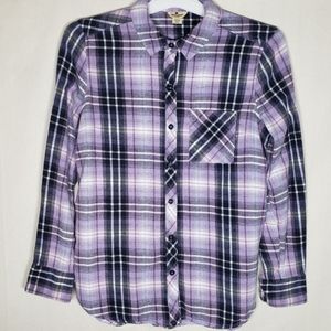 Woolrich Button Front Plaid Flannel Shirt